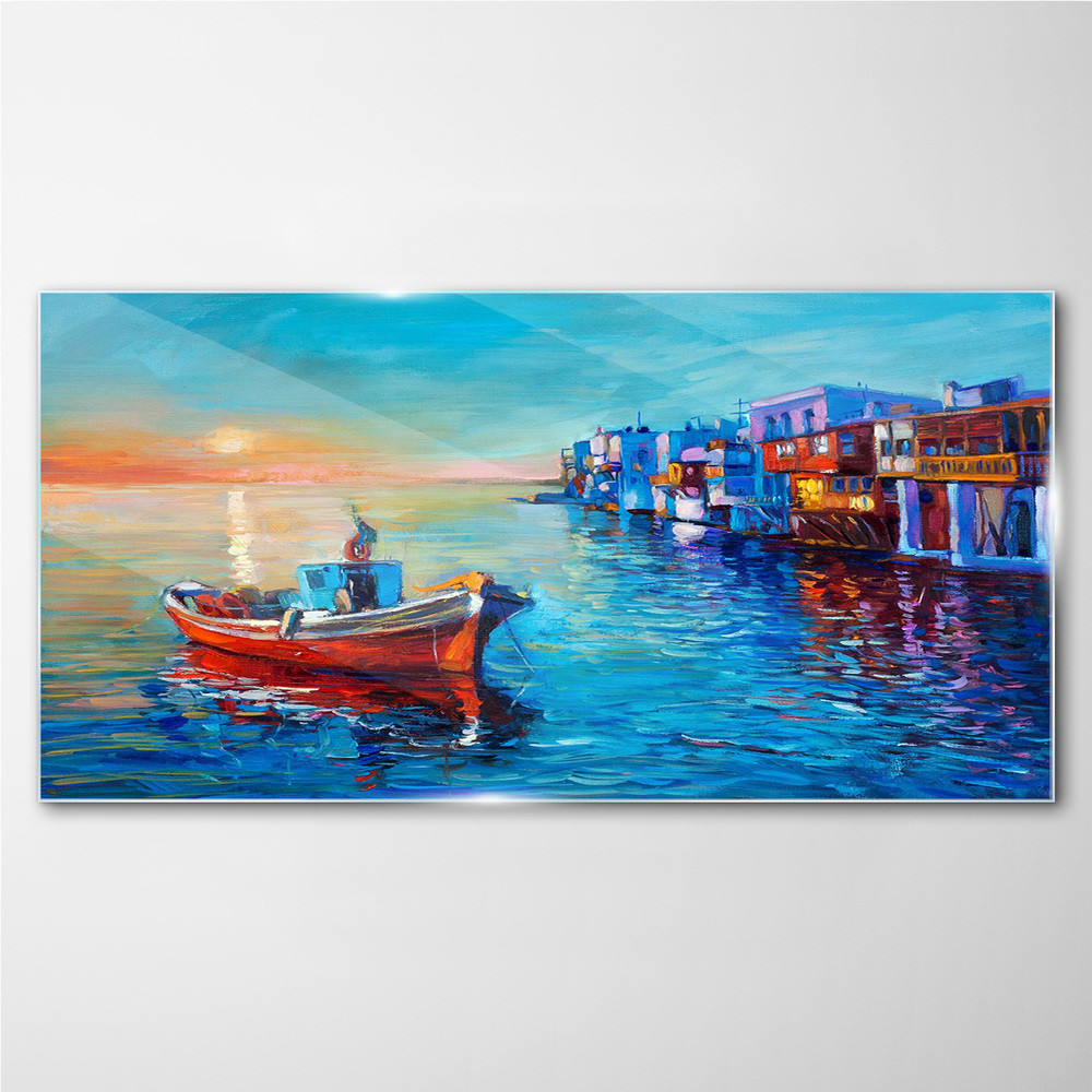 PL Coloray Obraz Szklany morze zachód słońca 120x60cm