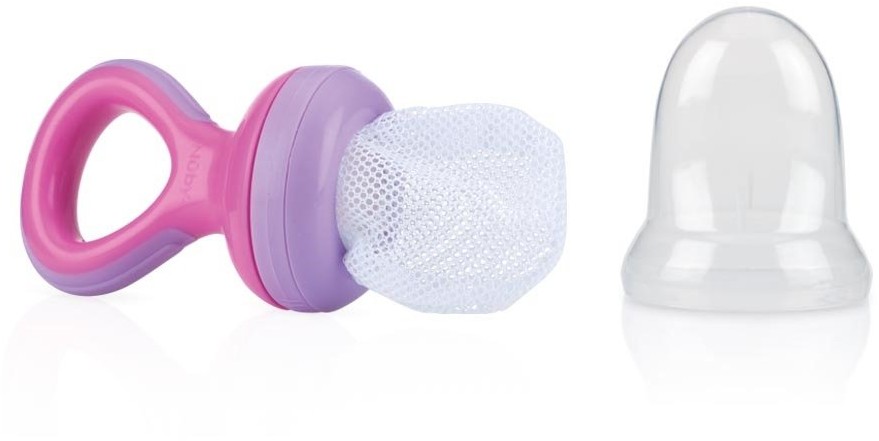 Nuby Nuby, Gryzak z siateczką do owoców, Pink