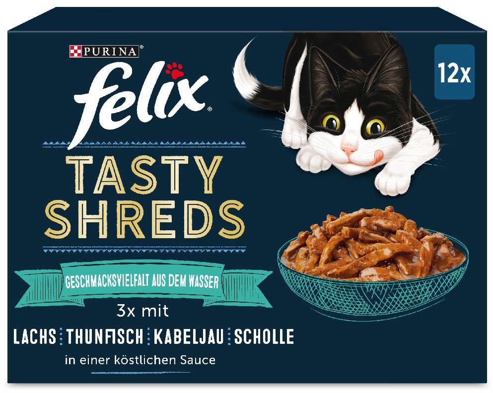 Purina Felix Tasty Shreds, 12 x 80 g - Wiejskie smaki