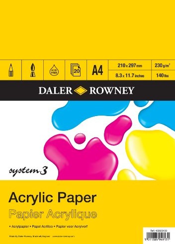 Daler Rowney akrylowych Rowney A4 system 3 Daler Pad DR403600400