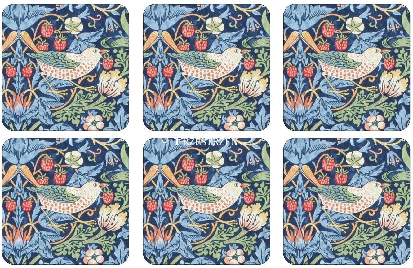 Pimpernel portmerion PODSTAWKI KORKOWE PIMPERNEL - Strawberry Thief Blue by William Morris & Co - MAŁE 749151547476