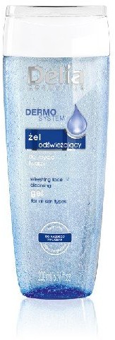 Delia Cosmetics Cosmetics, Dermo System, żel odświeżający do mycia twarzy, 200 ml