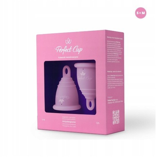 OrganiCup Perfect Cup Zestaw kubeczków menstruacyjnych jasny róż - rozmiar S i M PC-JR-S+M