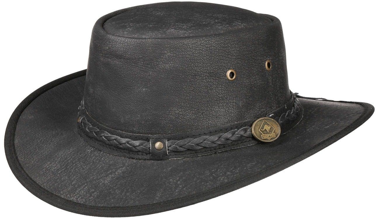 Kapelusz Skórzany Springbrook by Scippis, czarny, XL (60-61 cm)