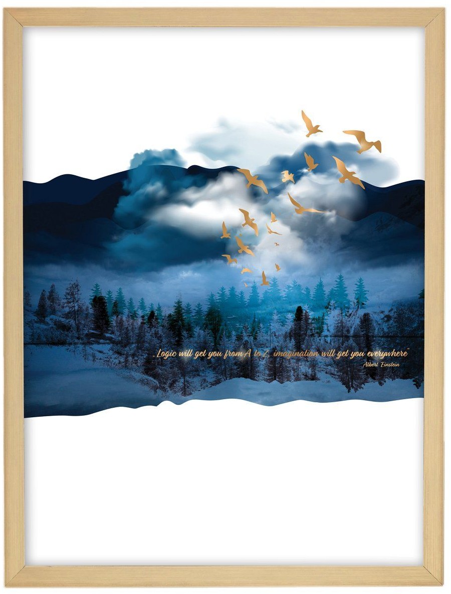 Dekoria Obraz Imagination 30x40cm gold&navy 30x40cm 183-028-00