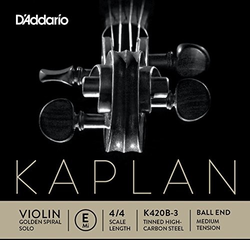 D'Addario k420b 3 kaplana skrzypce pojedynczy rdzenia włókno węglowe 'E' verzinnter strun 4/4 Medium K420B-3