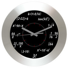 Atrix Zegar aluminiowy matematyka #12 AS002M11