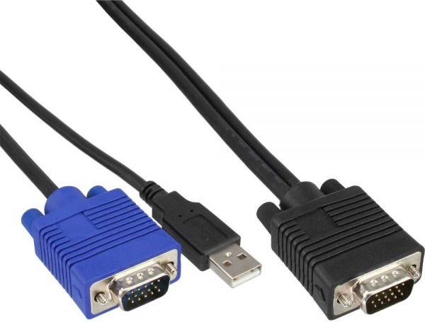 InLine Przełącznik KVM Kabel USB Zestaw długości 19