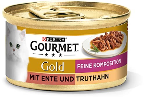 Purina GOURMET Gourmet 12176194 Mokra Karma z Kaczką i Indykiem dla Dorosłych Kotów, 12 x 85 g 12176194