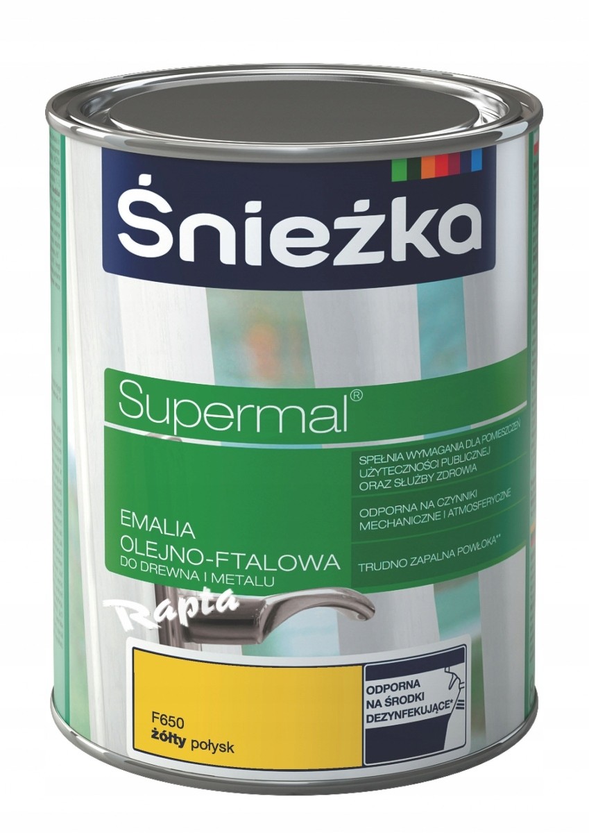 Śnieżka Emalia Olejna Żółty F565 0,2L farba ftalow