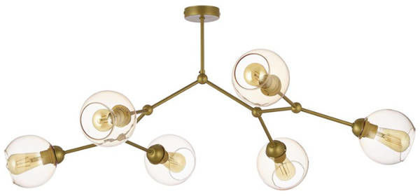 TK Lighting Nowoczesna lampa sufitowa FAIRY kule klosze 6x E27 złoty proszek TK2755