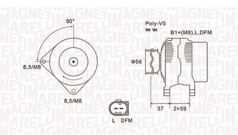 MAGNETI MARELLI Alternator 063731541010 063731541010