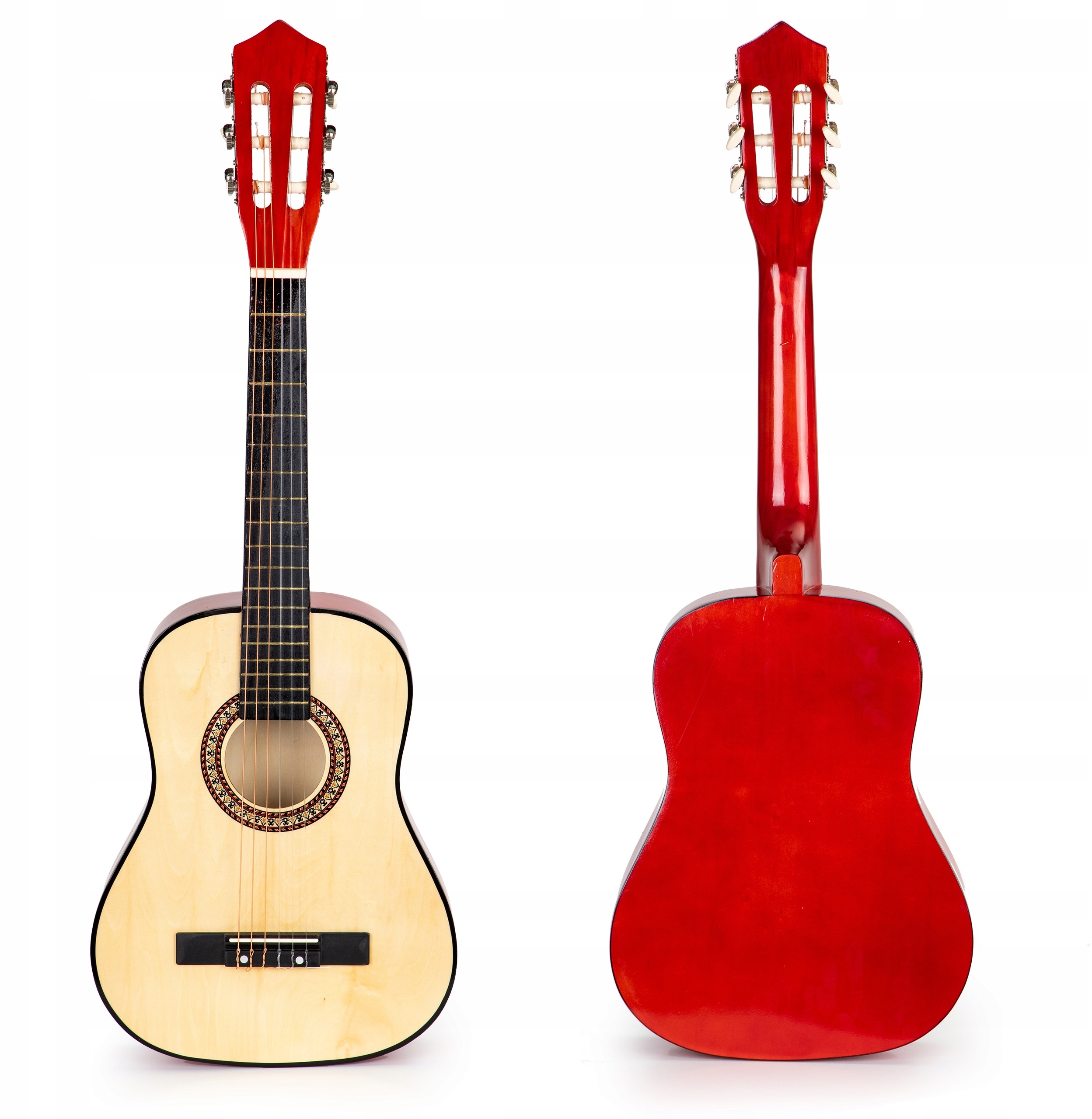 Gitara Dla Dzieci Duża Drewniana 6 Strun Ecotoys