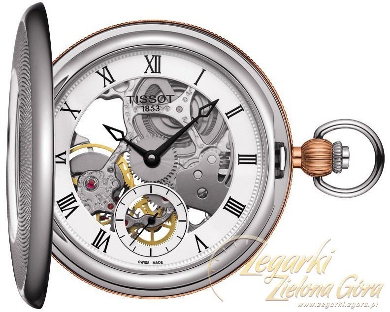 Zdjęcia - Zegarek kieszonkowy TISSOT Zegarek  T859.405.29.273.00 BRIDGEPORT MECHANICAL SKELETON 47mm - Na 