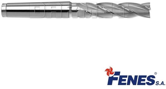 FENES Frez 6-ostrzowy trzpieniowy, długi walcowo-czołowy z chwytem stożkowym Morse'a DIN845-B L-N, HSS - 22MM - FEN_0641-512-410-080