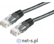Value UTP Patch Cord Cat.6 black 1.0m