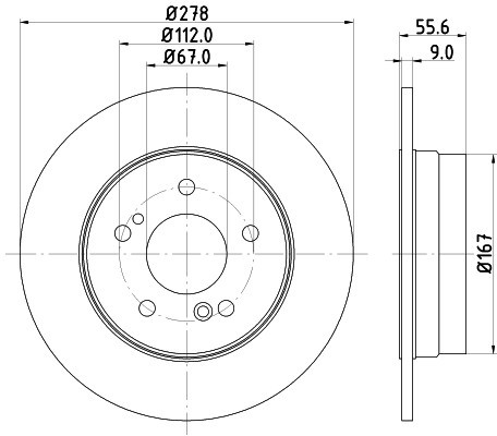 HELLA PAGID Tarcza hamulcowa PAGID 8DD355101-011