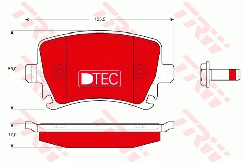 TRW Klocki hamulcowe - komplet GDB1622DTE