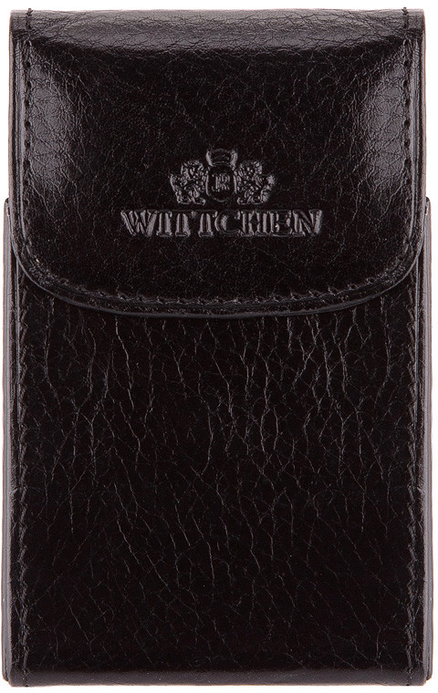 Wittchen Etui na wizytówki skórzane metalowe 21-2-151-1