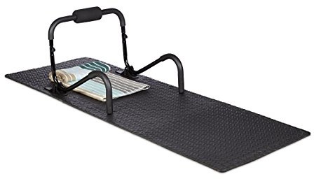 Relaxdays mata podłogowa mata 60 x 60 cm, sport zestaw do sprzęt do ćwiczeń, podkładki Matte ochrona hałasu chłodzenie wchodzi, czarna 10021532