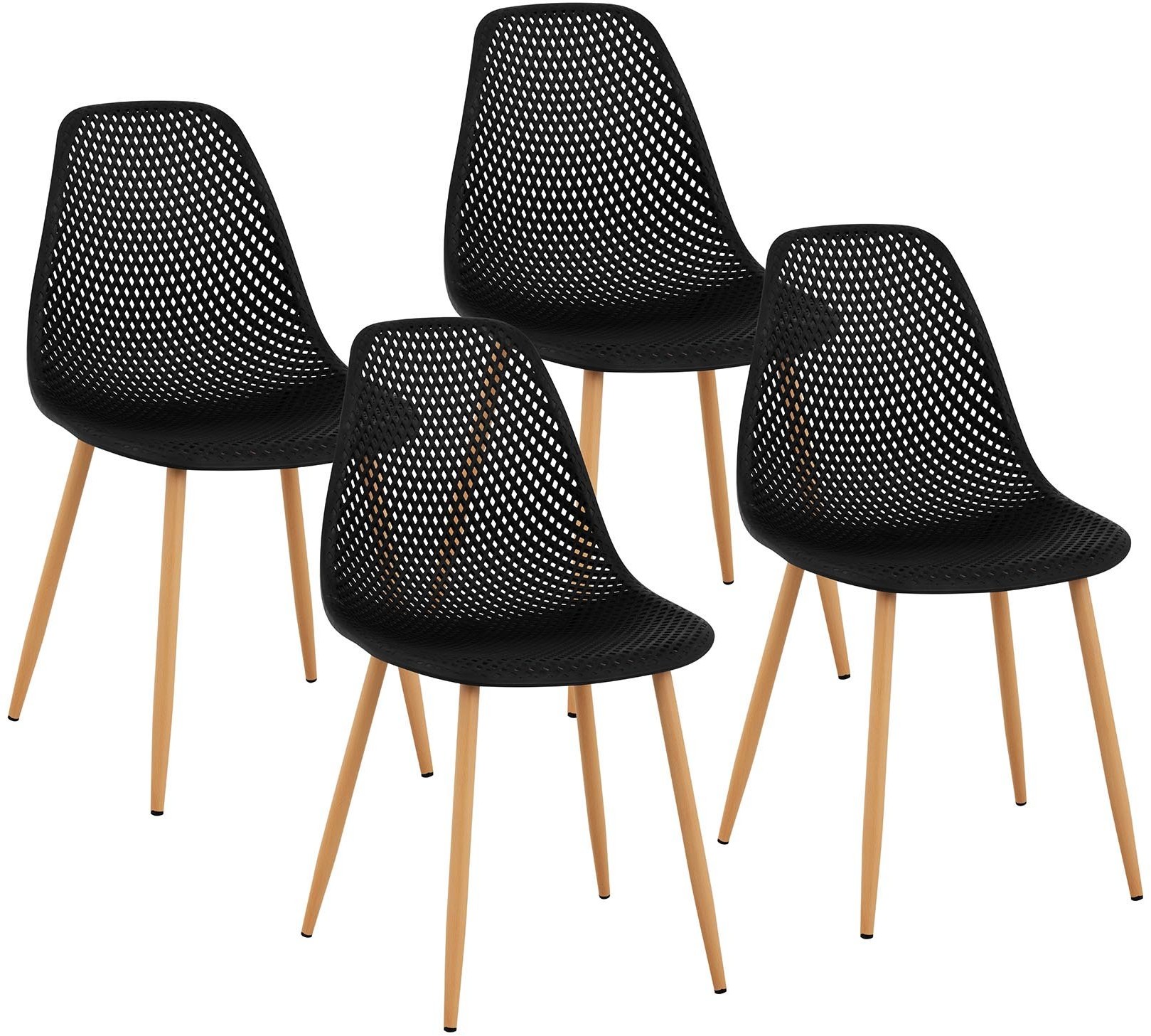Fromm & Starck Fromm & Starck Krzesło - czarne - do 150 kg - 4 szt. STAR_SEAT_05 - 3 LATA GWARANCJI STAR_SEAT_05