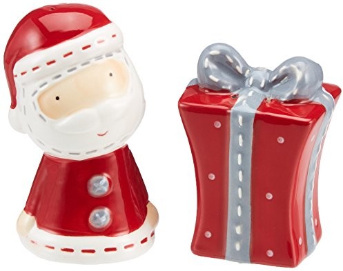 Excelsa Xmas Country Style zestaw do soli/pieprzu, ceramika, czerwony 47358