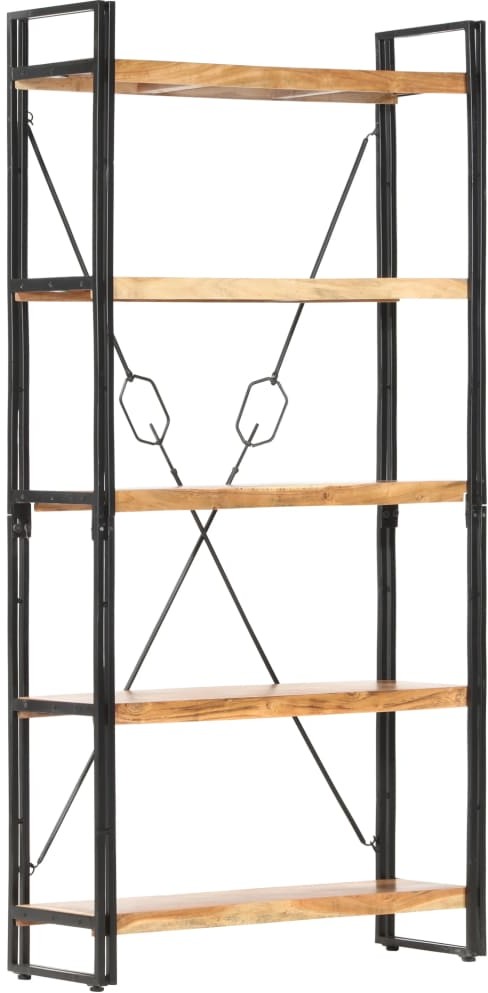 vidaXL 5-poziomowy regał na książki, 90x30x180 cm, drewno akacjowe