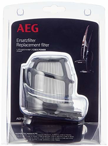 AEG AEF142 filtr wymienny do CX8 i UltraPower (filtr wewnętrzny, filtr zewnętrzny, regularny wymiana filtra, optymalna wydajność filtrowania, ulepszona moc ssania, idealne dopasowanie, czarny) 900167025