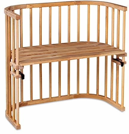 babybay babybay Oryginalne łóżko dostawne z litego drewna bukowego na dzień i w nocy. Łóżko dziecięce z regulacją wysokości i przyjazne dla środowiska, rosnące wraz z dzieckiem (naoliwiony buk)