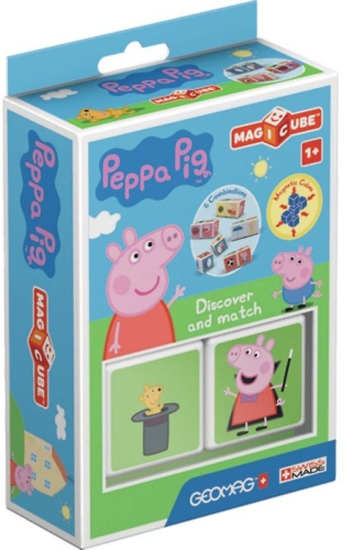 Magicube Kostki magnetyczne Świnka Peppa odkryj i dopasuj