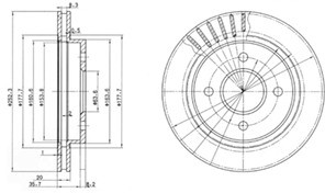 Delphi Tarcza hamulcowa BG2700