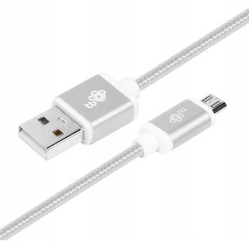 TB IT MANIA Kabel USB-Micro USB 1.5 m Srebrny sznurek