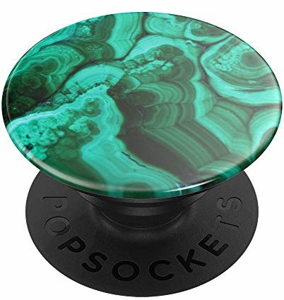 PopSockets PopSockets PopGrip - Rozkładany uchwyt i podstawka do telefonów oraz tabletów z wymiennymi krążkami PopTops - Malachite Gloss 800452