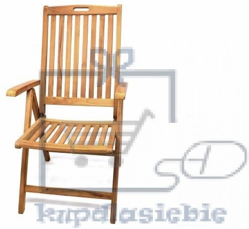 Divero Krzesło składane z drewna tekowego Garth