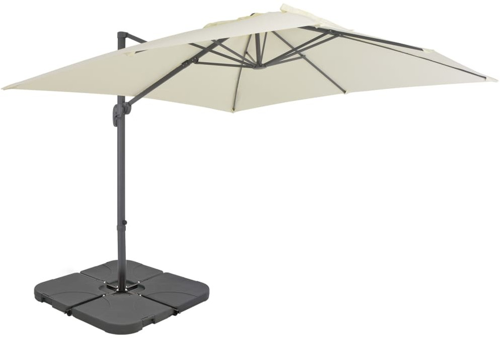 vidaXL Parasol ogrodowy z przenośną podstawą, piaskowy