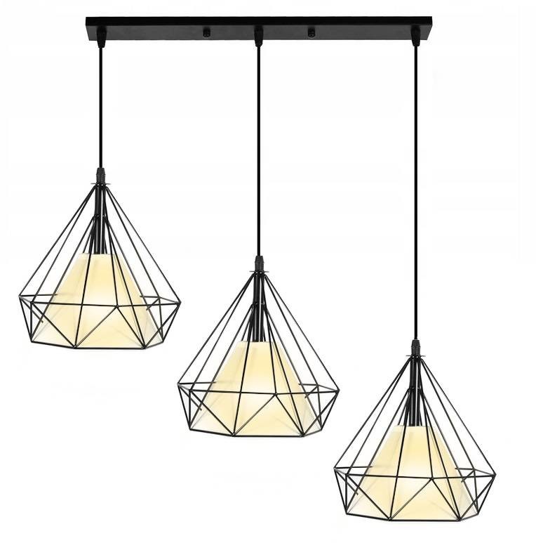 Decorativi Lampa loftowa Diament na listwie do jadalni 3xE27 499 Decorativi 499