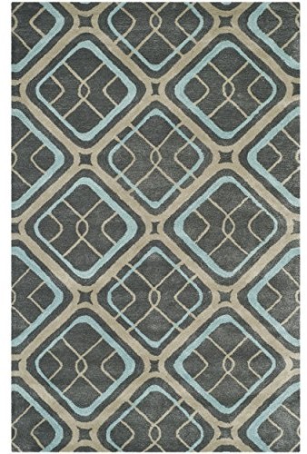 Safavieh soh412 a-4 Sullivan ręcznie ze wzorami dywan, z bawełny mieszanej tkaniny, szary/wielokolorowa, 106 x 167 x 1.27 cm SOH412A-4