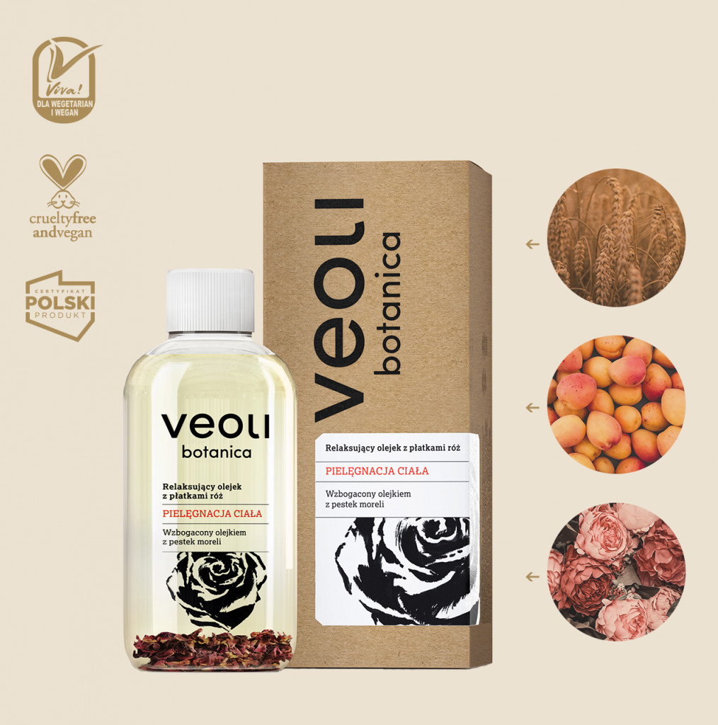 VEOLI Botanica VEOLI Botanica Olejek Z Płatkami Róż Do Ciała 150ml 75131-uniw