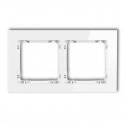 Karlik Ramka uniwersalna podwójna szkło ramka biała spód biały) DECO 0-0-DRG-2