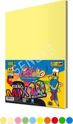 Pastello Papier ksero A4 mix 10 kolorów 100 arkuszy INTES/PASTEL PAS-1890 Pastello AB061PTL