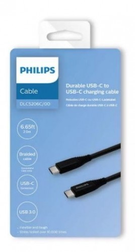 Philips Kabel USB-C to USB-C 2 metry Phil-DLC5206C/00