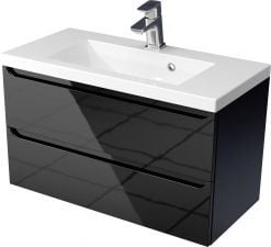 Furni Szafka z Umywalką ETHOS 80 cm BLACK ETHC UM 80