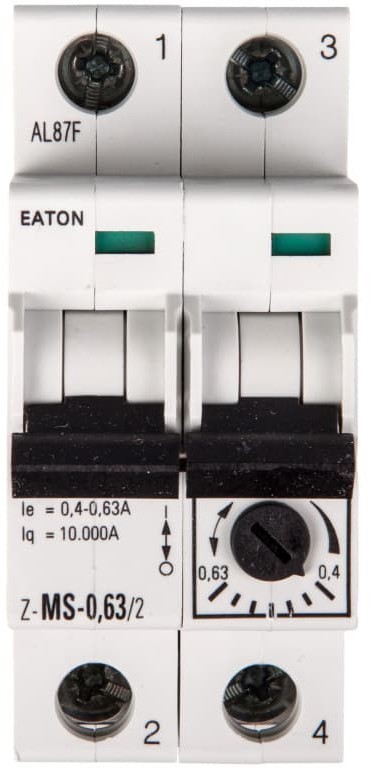Eaton Wyłącznik silnikowy 2P 0,18kW 0,4-0,63A Z-MS-0,63/2 248392