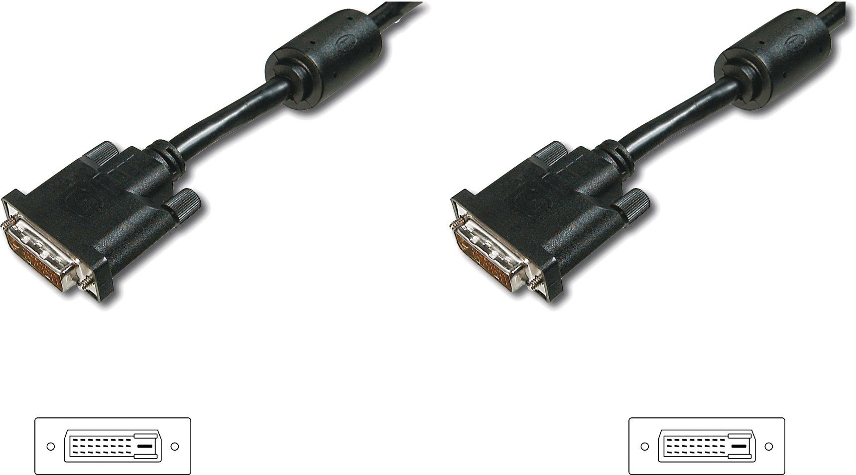 Digitus Kabel DVI-D DVI-D 3m czarny AK-320101-030-S AK-320101-030-S