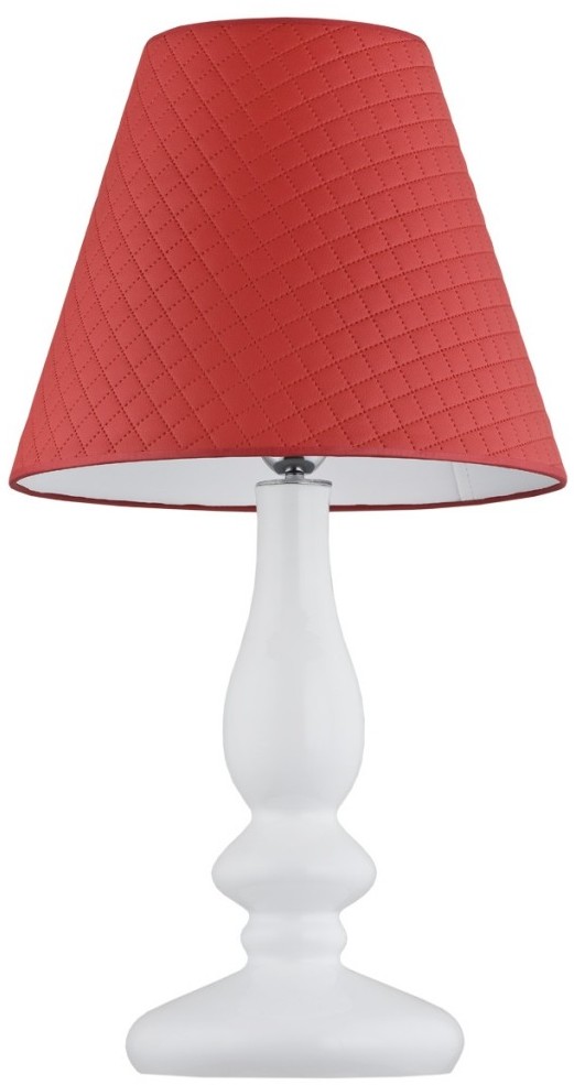 Argon Lampa stołowa 1x60W E27 ASTORIA Czerwona/Biała 3435 ARGON