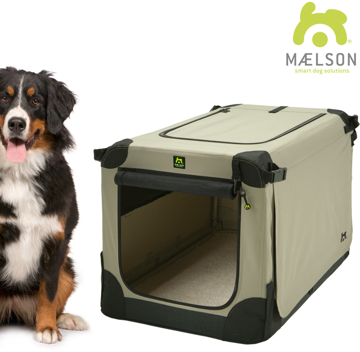 Maelson Přepravka Soft Kennel černá béžová vel 120