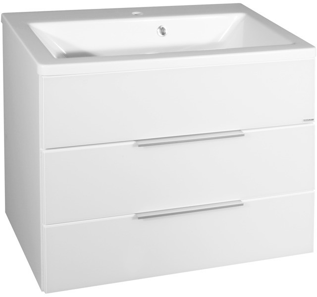 Fackelmann Szafka łazienkowa KARA biała 2 szuflady 80 cm 80954