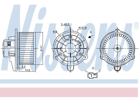 NISSENS Wentylator wnętrza 87270
