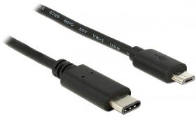 DeLock DeLOCK Cable USB typu C 2.0 Stecker > USB 2.0 Typ wtyczka Micro-B 0,5 m czarna 83333