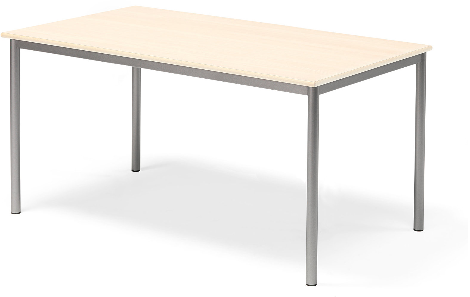 AJ Produkty Table Bors 1400x800h.720 mm. Frame silver, tabletop birch HPL